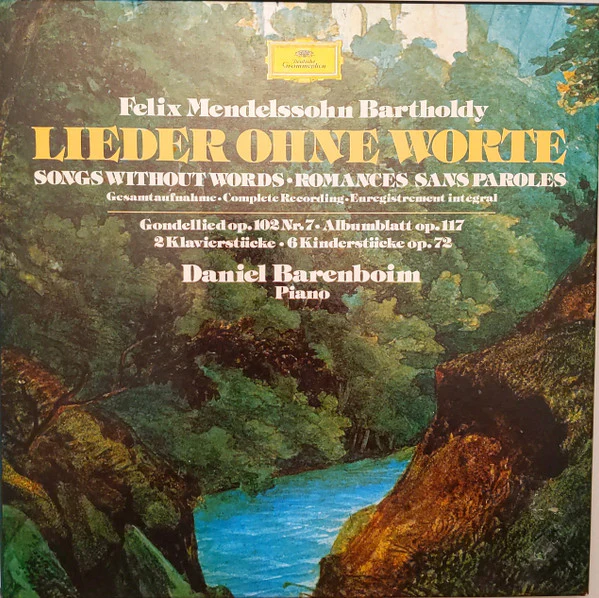 Felix Mendelssohn-Bartholdy, Daniel Barenboim – Lieder Ohne Worte (E/VG+) – 3xLP, DE 1974