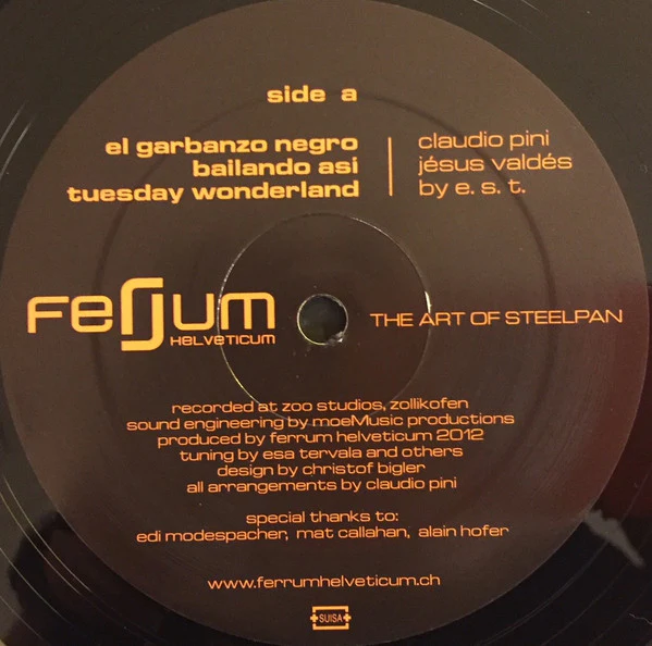 Ferrum Helveticum – The Art Of Steelpan (VG+/VG+) – LP, CH 2012 - Image 2