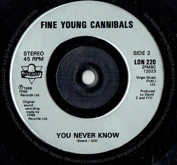 Fine Young Cannibals – Don't Look Back (VG+/VG+) – 7", UK 1989 - Image 4