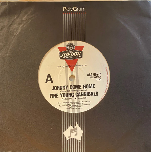 Fine Young Cannibals – Johnny Come Home (VG/Generic) – 7", Australasia 1985 - Image 3