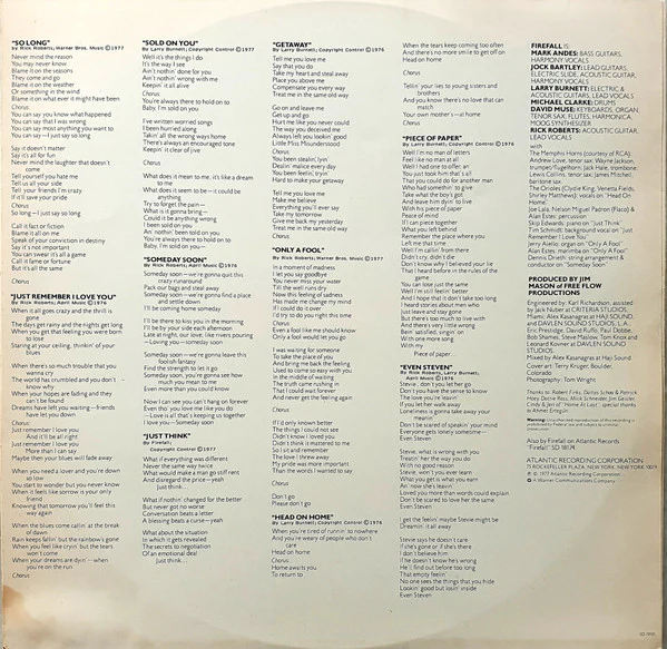 Firefall – Luna Sea (VG+/VG) – LP, AU 1977 - Image 5