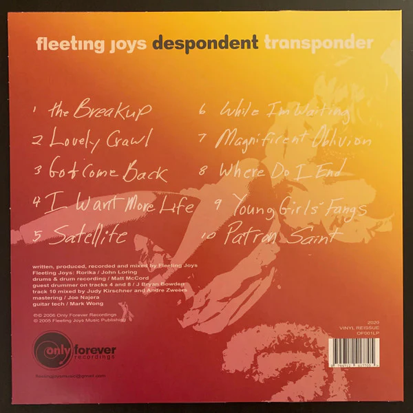 Fleeting Joys – Despondent Transponder (VG+/E) – LP, EU 2021 - Image 2