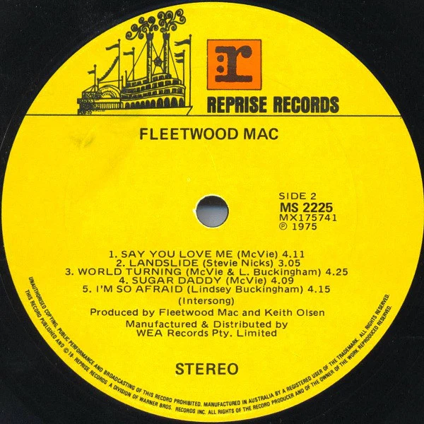Fleetwood Mac – Fleetwood Mac (VG/VG) – LP, AU 1975 - Image 4