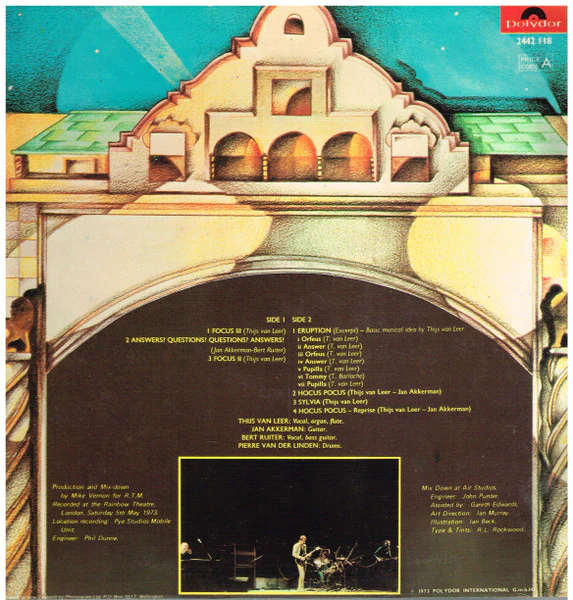Focus – Focus At The Rainbow (VG/VG) – LP, NZ 1973 - Image 2