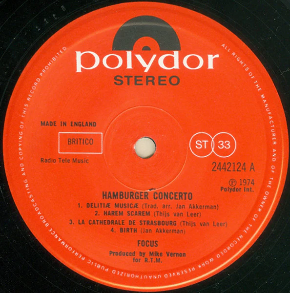 Focus – Hamburger Concerto (VG+/VG+) – LP, UK 1974 - Image 5