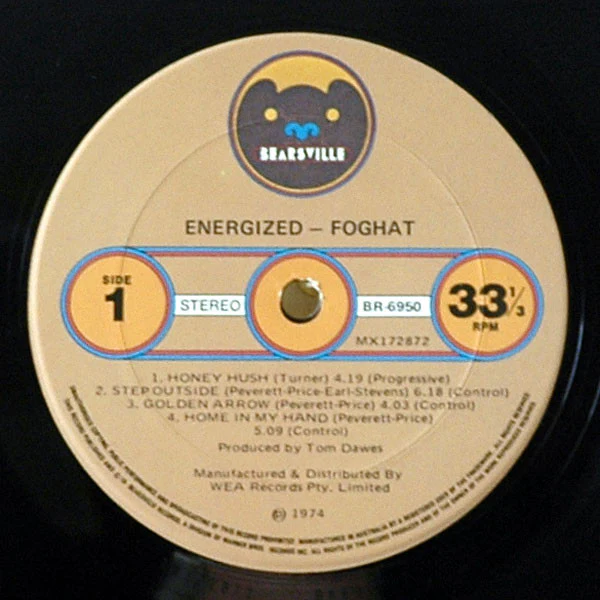 Foghat – Energized (VG+/VG+) – LP, AU 1974 - Image 3