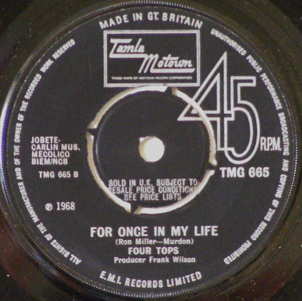 Four Tops – Yesterday's Dreams (VG/Generic) – 7", UK 1968 - Image 2