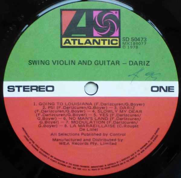 Francis Darizcuren – Swing, Violin And Guitar (E/E) – LP, AU 1978 - Image 3