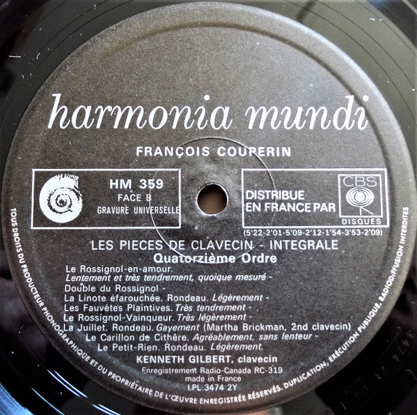 François Couperin, Kenneth Gilbert – Troisième Livre De Clavecin (E/VG+) – 4xLP, FR 1973 - Image 5