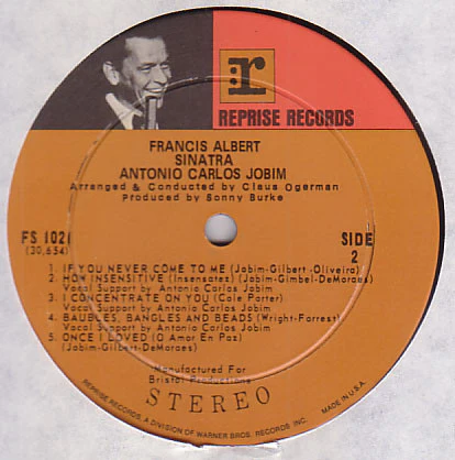 Frank Sinatra, Antonio Carlos Jobim – Francis Albert Sinatra & Antonio Carlos Jobim (VG+/VG) – LP, US - Image 4