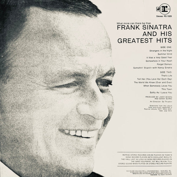 Frank Sinatra – Frank Sinatra's Greatest Hits! (VG+/VG+) – LP, AU 1968 - Image 2