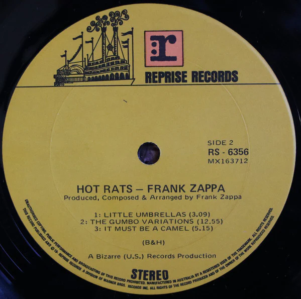 Frank Zappa – Hot Rats (VG+/VG+) – LP, AU 1970 - Image 4