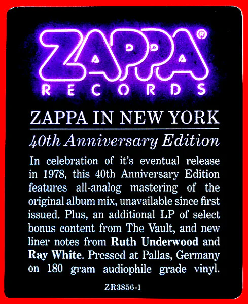 Frank Zappa – Zappa In New York (E/E) – 3xLP, EU 2019 - Image 2