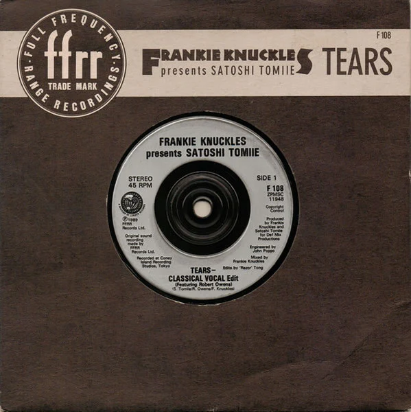 Frankie Knuckles, Satoshi Tomiie – Tears (VG/VG) – 7", UK 1989