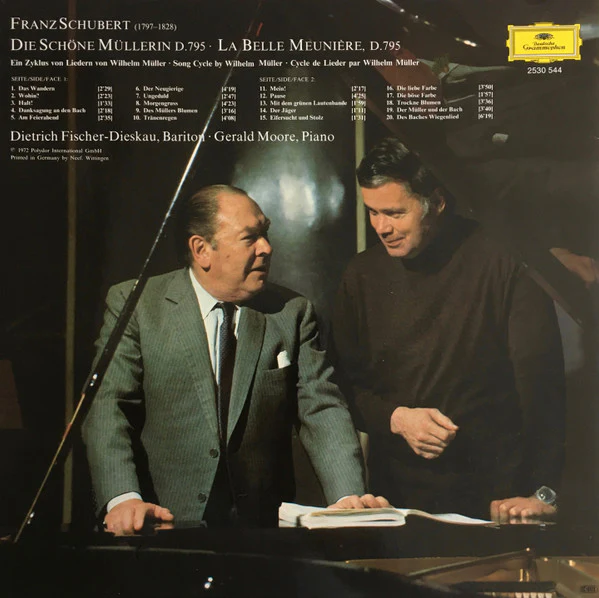 Franz Schubert, Dietrich Fischer-Dieskau, Gerald Moore – Die Schöne Müllerin (VG+/VG+) – LP, DE 1976 - Image 2