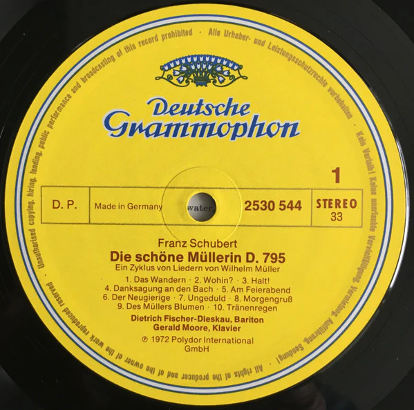 Franz Schubert, Dietrich Fischer-Dieskau, Gerald Moore – Die Schöne Müllerin (VG+/VG+) – LP, DE 1976 - Image 5