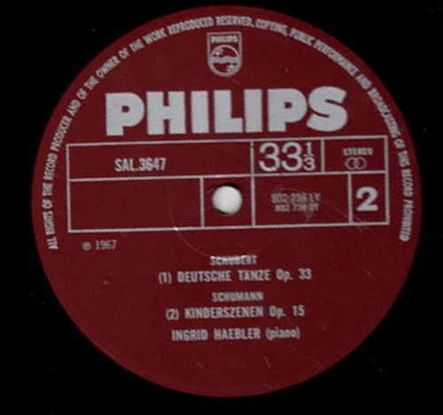 Franz Schubert, Robert Schumann, Ingrid Haebler – Moments Musicaux / 16 Deutsche Tänze / Kinderszenen (VG/VG+) – LP, UK 1967 - Image 3