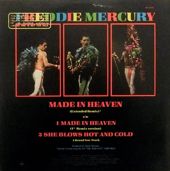 Freddie Mercury – Made In Heaven (VG+/E) – 12", AU 1985 - Image 2