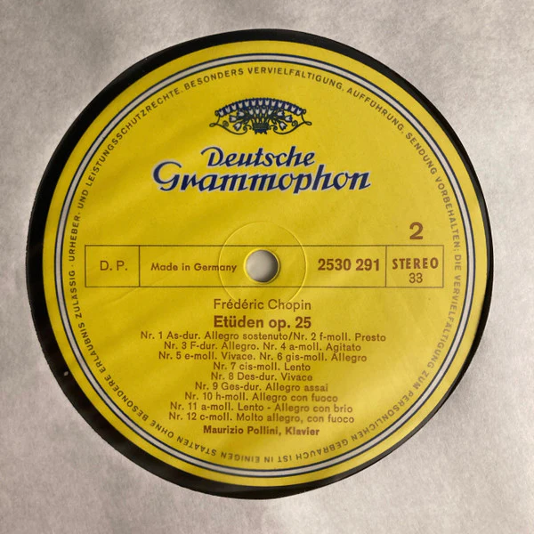 Frédéric Chopin, Maurizio Pollini – Études Op. 10 & Op. 25 (VG+/VG+) – LP, DE 1973 - Image 4