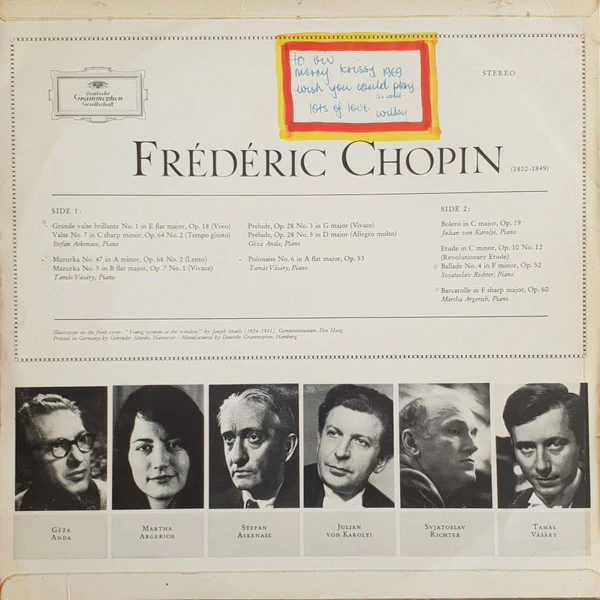 Frédéric Chopin – Piano Masterpieces (VG+/VG+) – LP, AU - Image 2