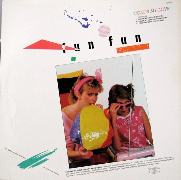 Fun Fun – Color My Love (VG/VG+) – 12", US 1984 - Image 2