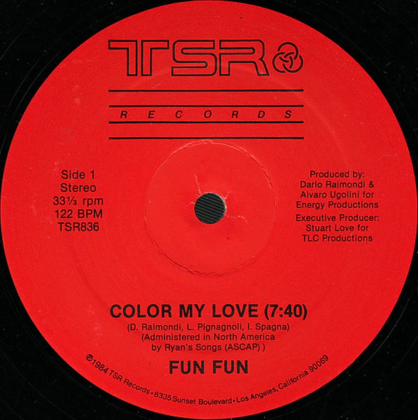 Fun Fun – Color My Love (VG/VG+) – 12", US 1984 - Image 3