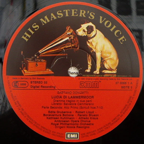 Gaetano Donizetti, Edita Gruberova, Alfredo Kraus, Renato Bruson, Robert Lloyd, The Ambrosian Opera Chorus, Royal Philharmonic Orchestra, Nicola Rescigno – Lucia Di Lammermoor (E/VG+) – 3xLP, DE 1984 - Image 9