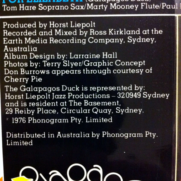 Galapagos Duck, Don Burrows – St James (VG/VG+) – LP, AU 1976 - Image 3