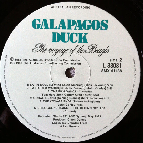 Galapagos Duck – The Voyage Of The Beagle (NM/E) – LP, AU 1983 - Image 7