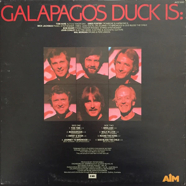 Galapagos Duck – This Time (E/E) – LP, AU 1981 - Image 2