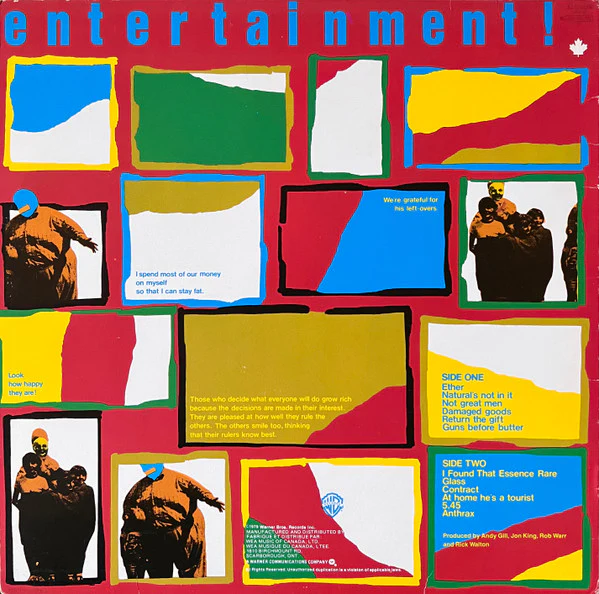 Gang Of Four – Entertainment! (VG/VG) – LP, CA 1979 - Image 2