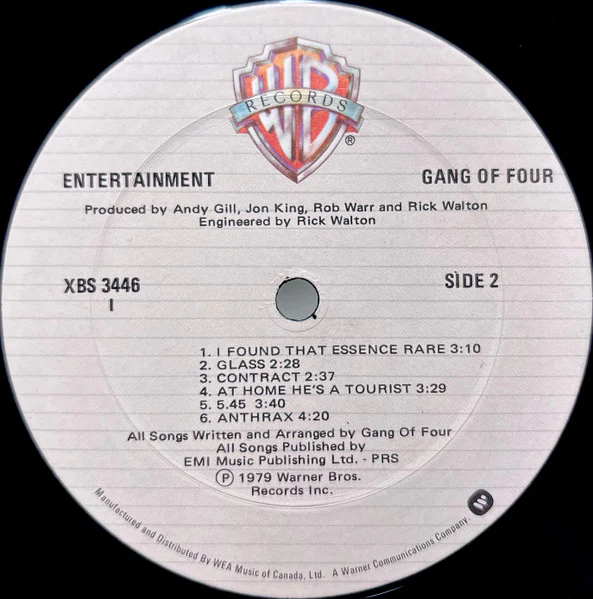Gang Of Four – Entertainment! (VG/VG) – LP, CA 1979 - Image 4
