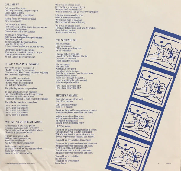 Gang Of Four – Songs Of The Free (VG+/VG+) – LP, US 1982 - Image 3
