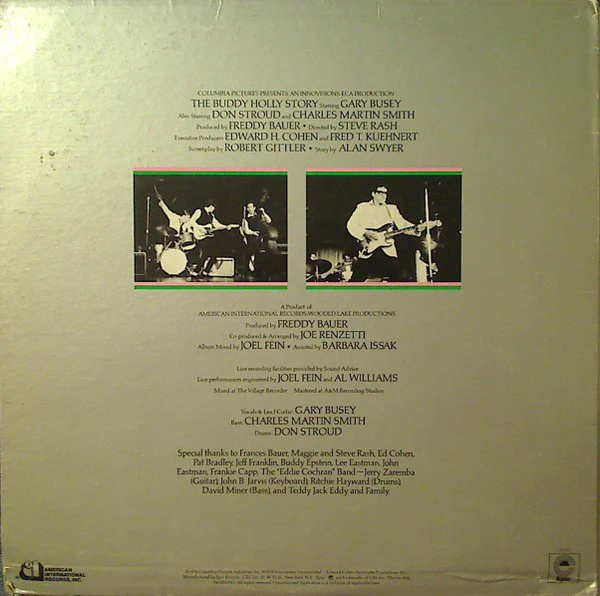 Gary Busey – The Buddy Holly Story (VG+/VG+) – LP, US 1978 - Image 2