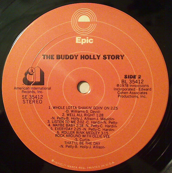 Gary Busey – The Buddy Holly Story (VG+/VG+) – LP, US 1978 - Image 4