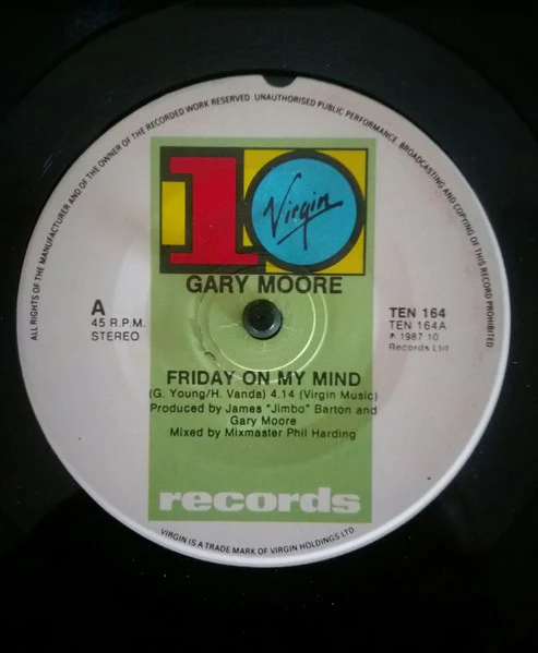 Gary Moore – Friday On My Mind (VG+/VG+) – 7", AU 1987 - Image 2