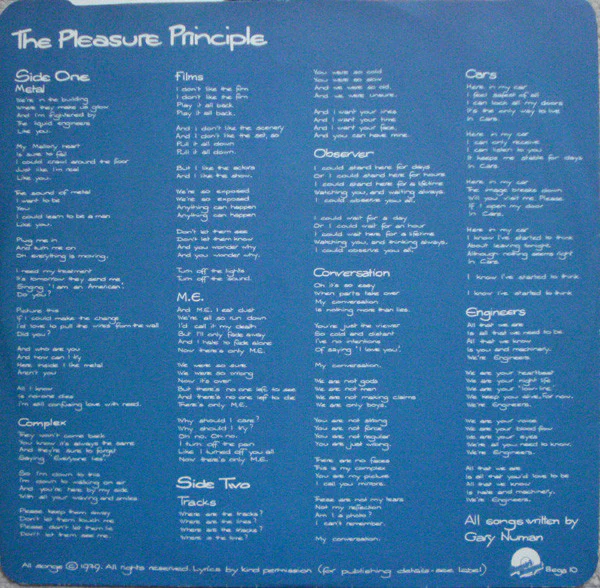 Gary Numan – The Pleasure Principle (VG/VG+) – LP, UK 1979 - Image 6