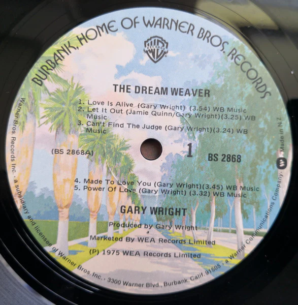 Gary Wright – The Dream Weaver (VG/VG+) – LP, NZ 1975 - Image 3