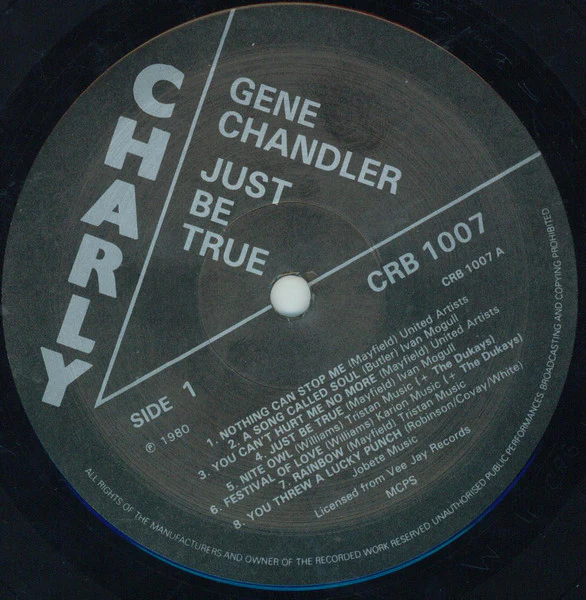 Gene Chandler – Just Be True (VG+/E) – LP, UK 1980 - Image 2