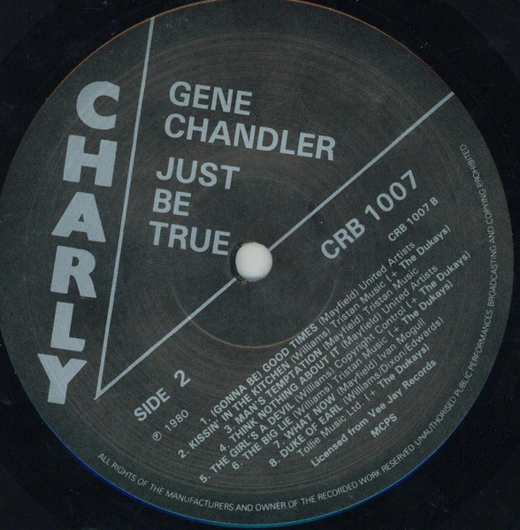Gene Chandler – Just Be True (VG+/E) – LP, UK 1980 - Image 3