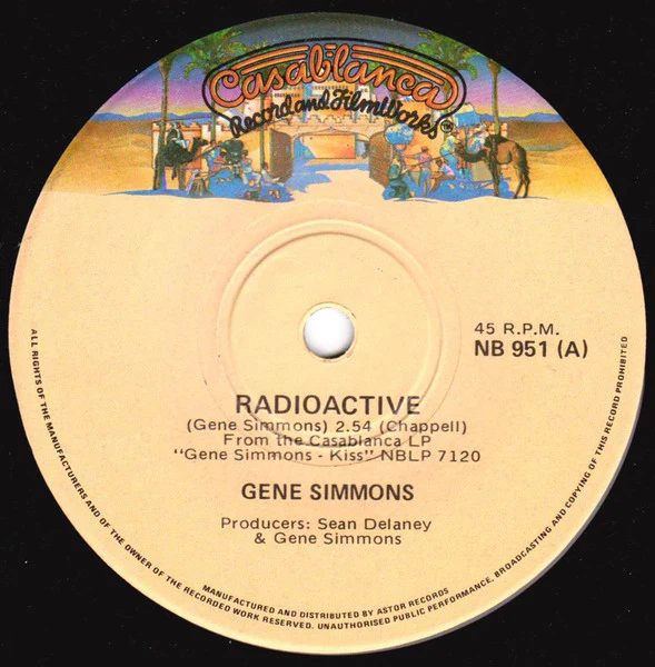 Gene Simmons – Radioactive (E/Generic) – 7", AU 1978