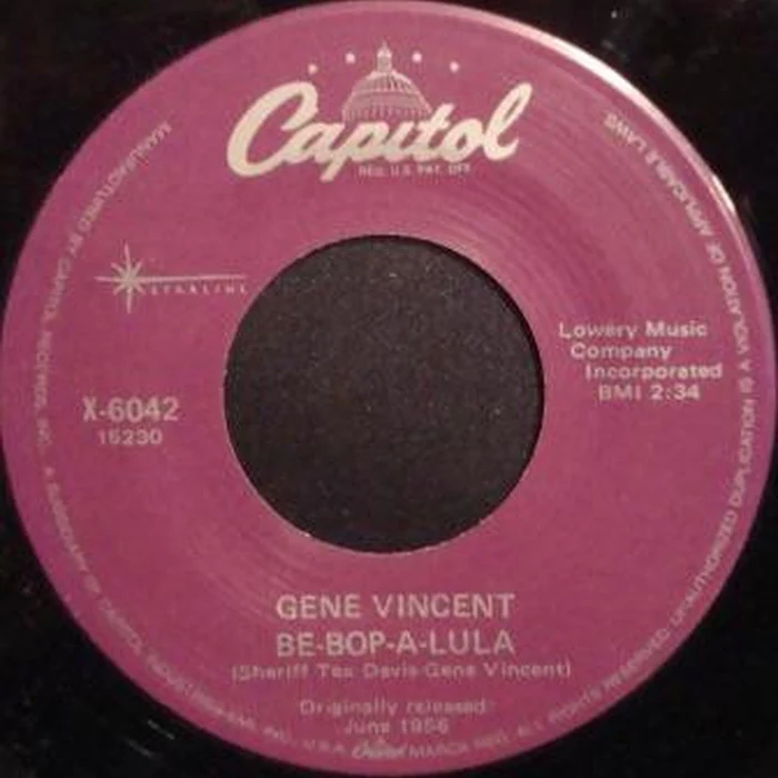 Gene Vincent – Be-Bop-A-Lula (VG+/Generic) – 7", US 1988