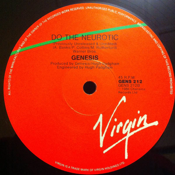 Genesis – Do The Neurotic / In Too Deep (VG+/VG+) – 12", AU 1986 - Image 4