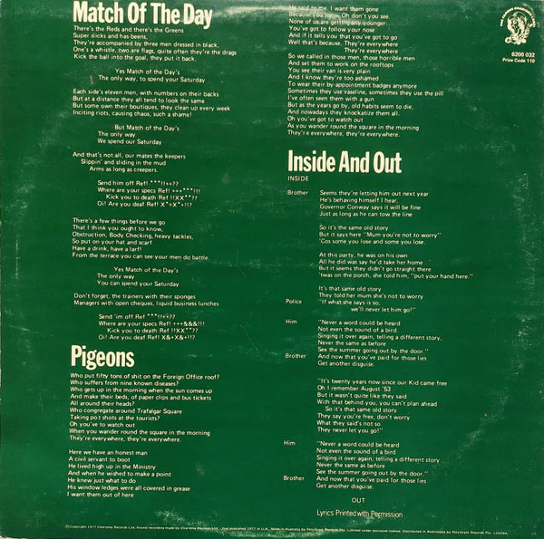 Genesis – Spot The Pigeon (E/VG+) – 12", AU 1977 - Image 2