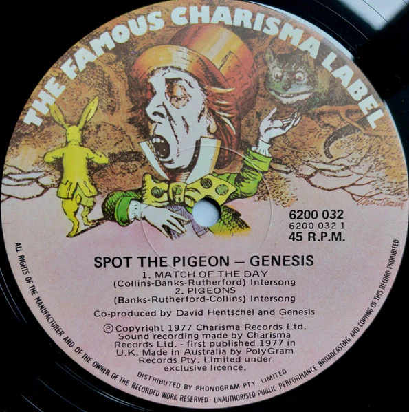 Genesis – Spot The Pigeon (E/VG+) – 12", AU 1977 - Image 3