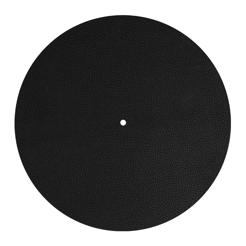Genuine Leather & Cork LP Slip Mat - Black - Image 2