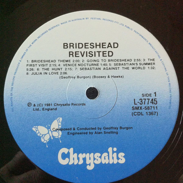 Geoffrey Burgon – Brideshead Revisited (VG+/VG+) – LP, AU 1981 - Image 4