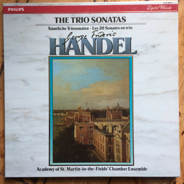 Georg Friedrich Händel, Academy Of St. Martin-in-the-Fields Chamber Ensemble – The Trio Sonatas (VG+/VG+) – 4xLP, NL 1985