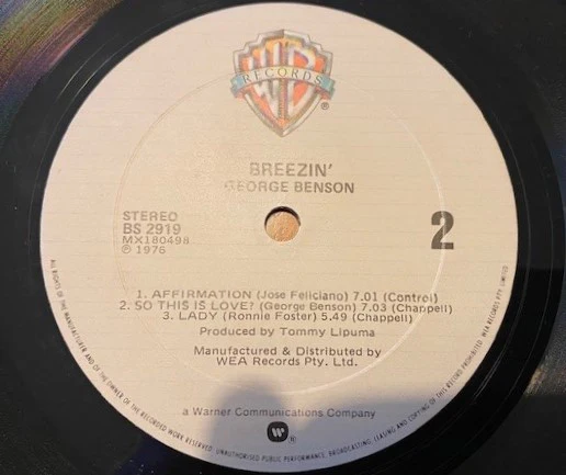 George Benson – Breezin' (VG/VG+) – LP, AU 1976 - Image 4