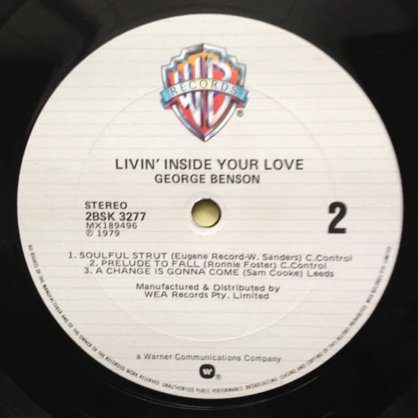 George Benson – Livin' Inside Your Love (E/VG+) – 2xLP, AU 1979 - Image 6